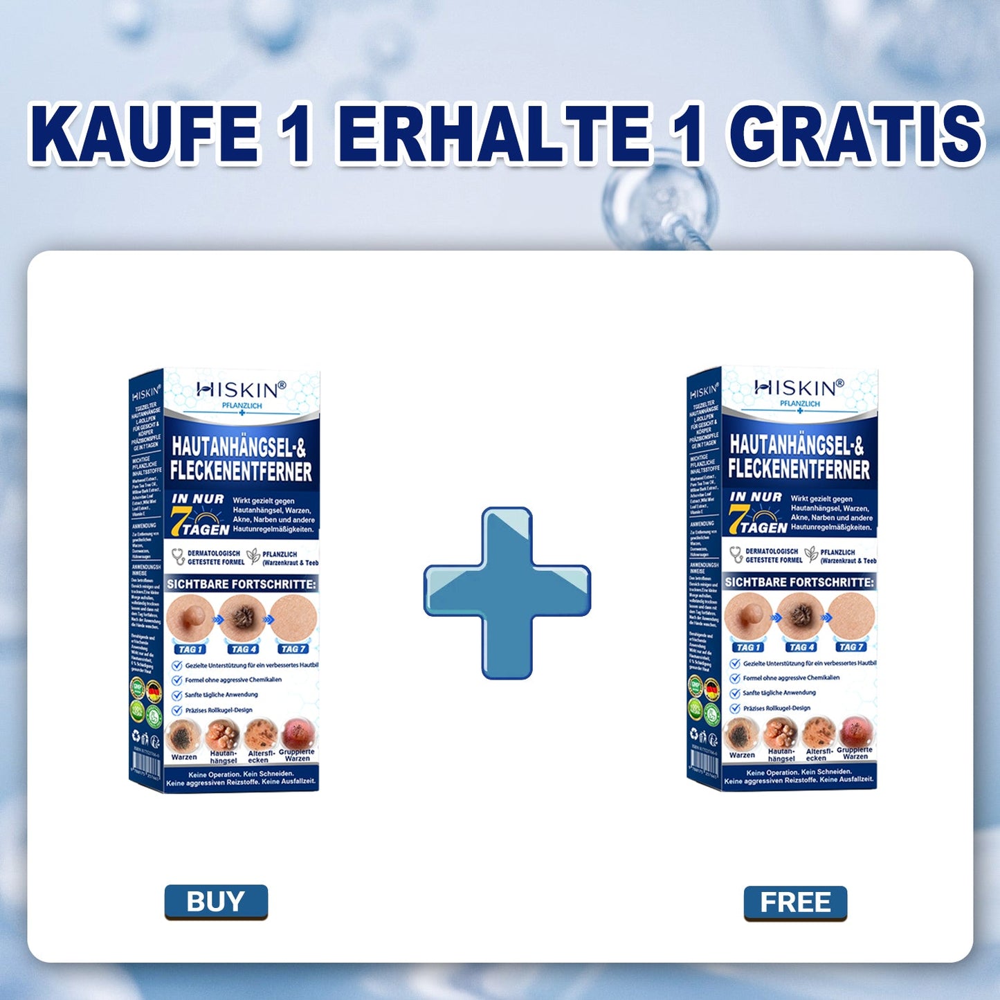 HISKIN® 🧑‍⚕️ 7-Tage- Hautanhängsel- & Fleckenentferner – Fortschrittlicher Roll-on-Stift zur schmerzfreien und narbenfreien Entfernung von Hautunreinheiten