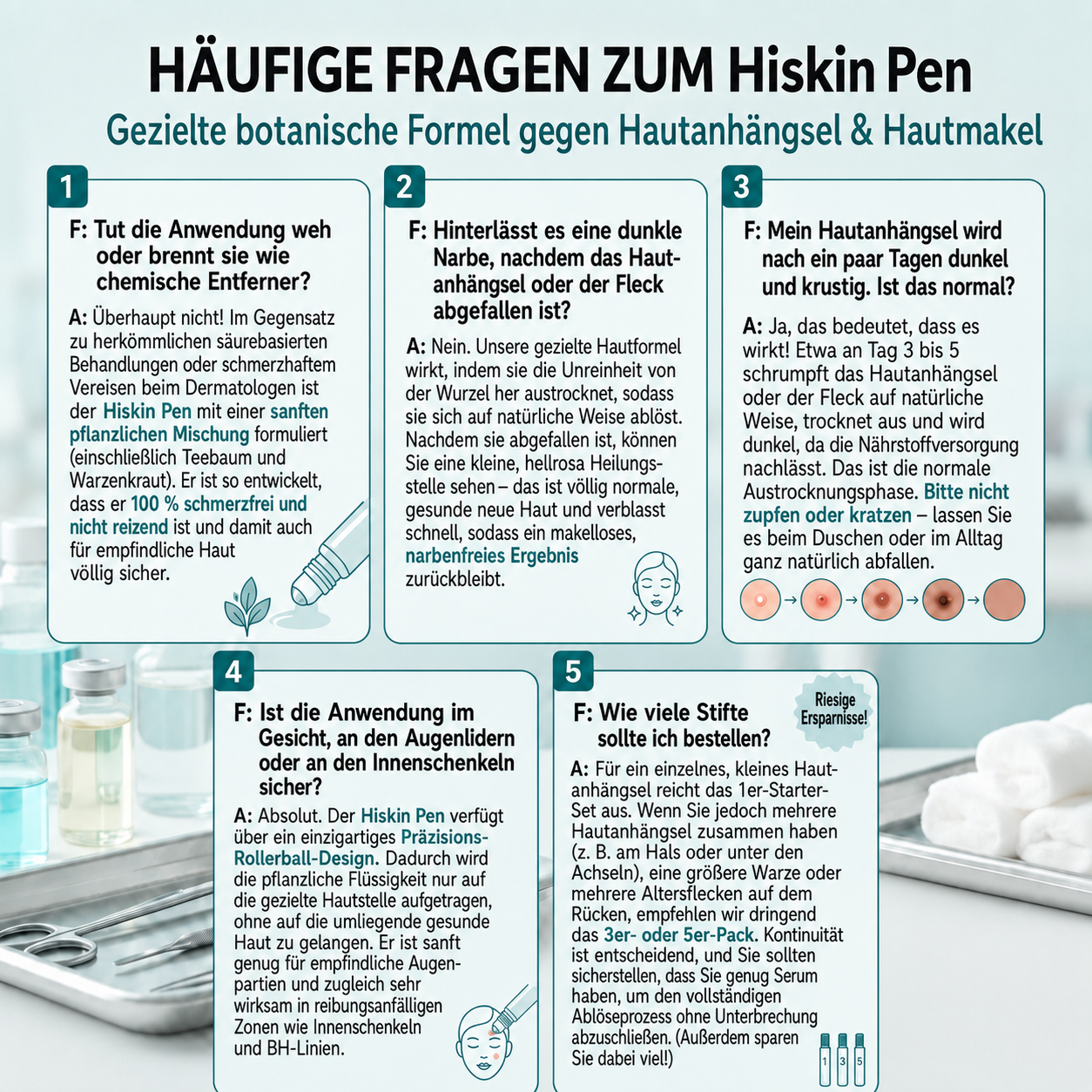 HISKIN® 🧑‍⚕️ 7-Tage- Hautanhängsel- & Fleckenentferner – Fortschrittlicher Roll-on-Stift zur schmerzfreien und narbenfreien Entfernung von Hautunreinheiten