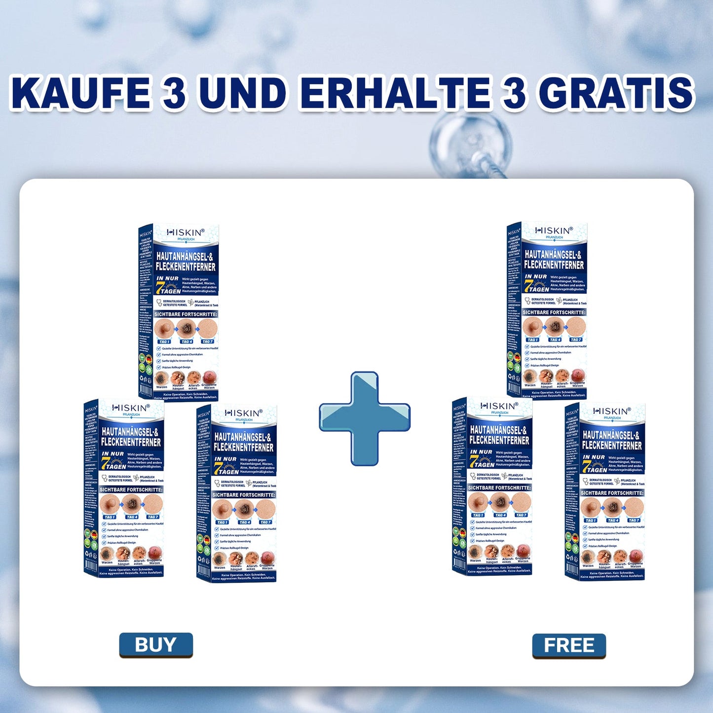 HISKIN® 🧑‍⚕️ 7-Tage- Hautanhängsel- & Fleckenentferner – Fortschrittlicher Roll-on-Stift zur schmerzfreien und narbenfreien Entfernung von Hautunreinheiten