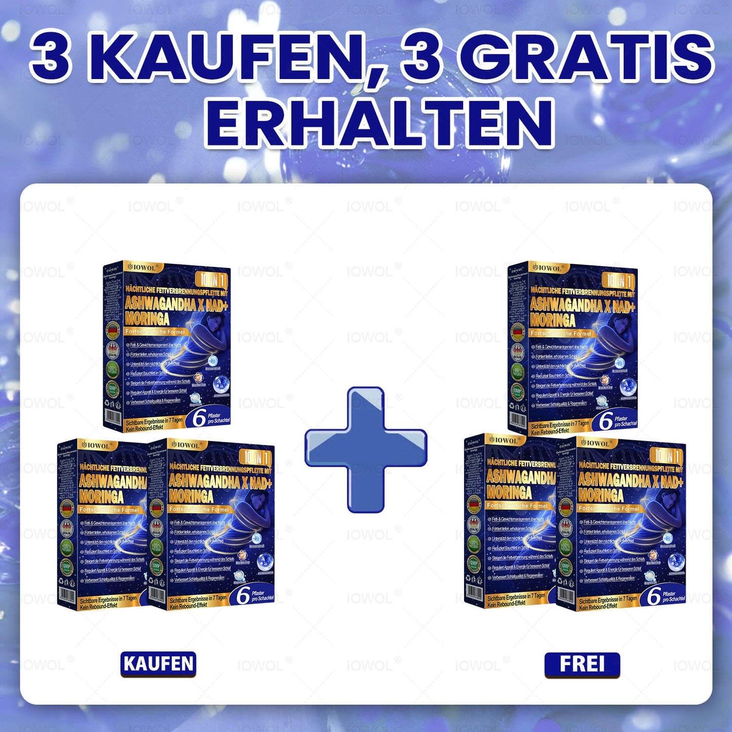 IOWOL® Nacht-Fettverbrennungs-Pflaster! Keine Pillen, kein Aufwand, keine Verschwendung – und 100 % Ergebnisse!