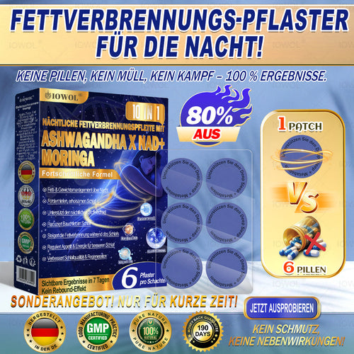 IOWOL® Nacht-Fettverbrennungs-Pflaster! Keine Pillen, kein Aufwand, keine Verschwendung – und 100 % Ergebnisse!